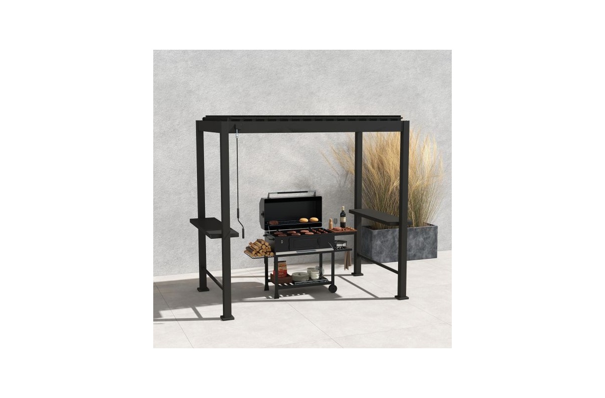 Varikatus Mirador BBQ 2,55x1,5m, tumehall