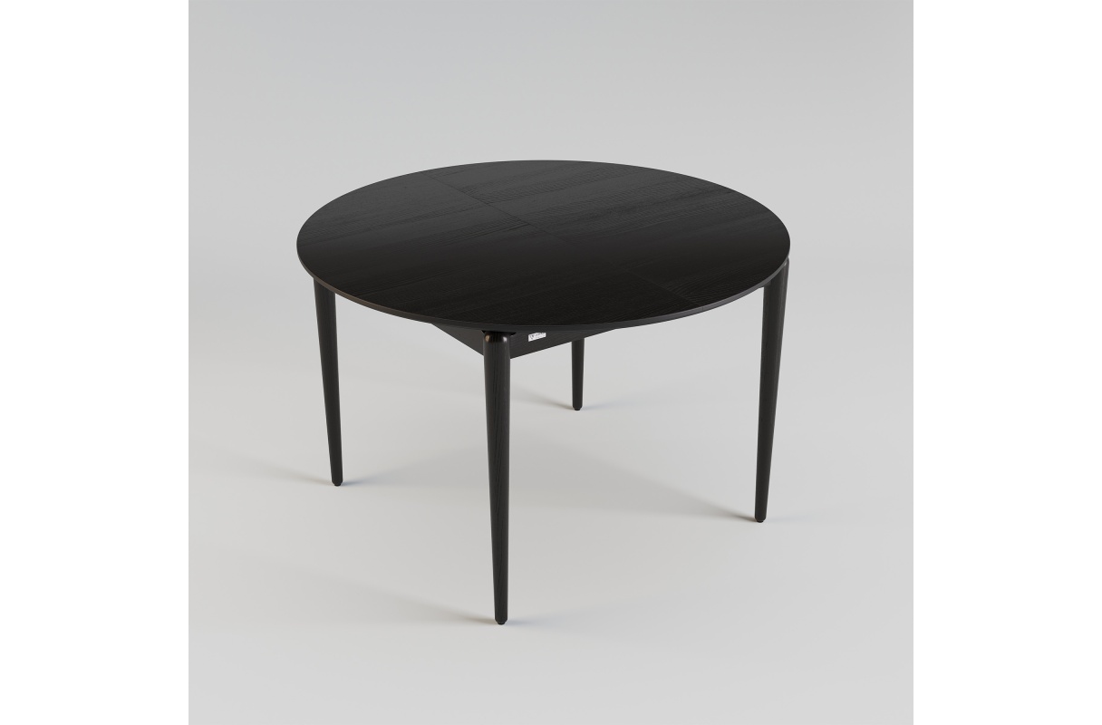 Pikendatav söögilaud Eclipse must Ø120cm(+40cm)