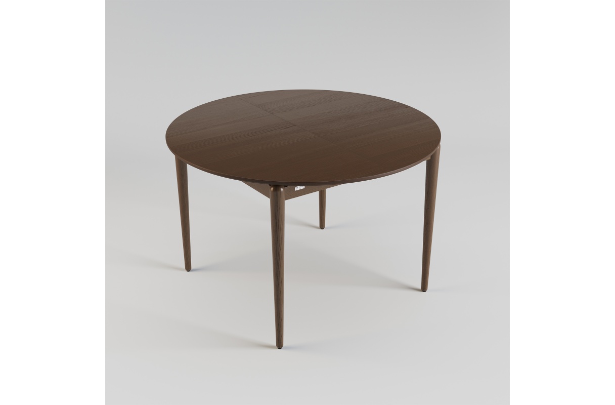 Pikendatav söögilaud Eclipse tume pähkel Ø120cm(+40cm)