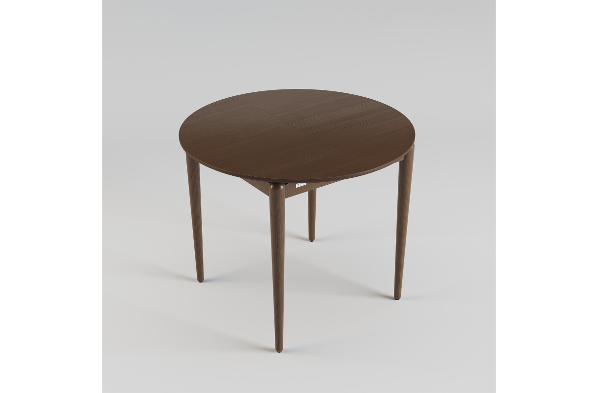 Pikendatav söögilaud Eclipse tume pähkel Ø100cm(+40cm)