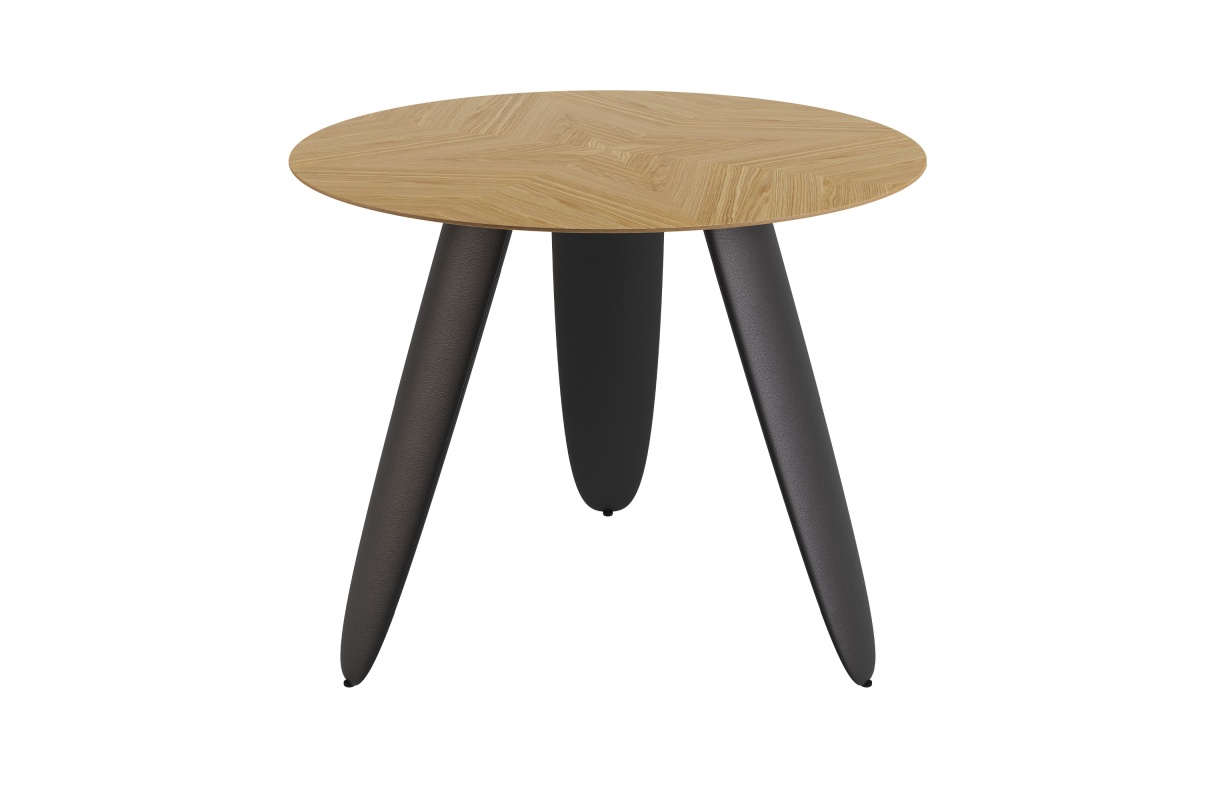 Söögilaud Rino Ø100cm must kunstnahk