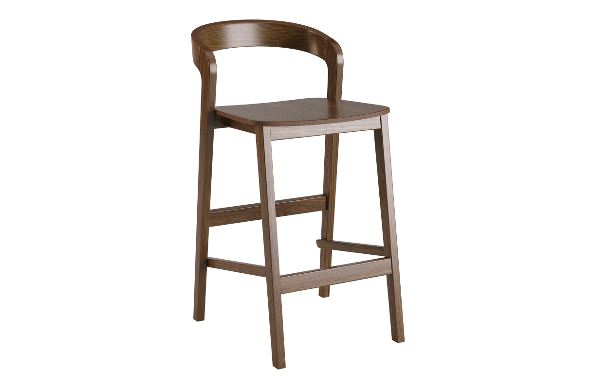 Madal baaritool Floki hard tume pähkel 65cm