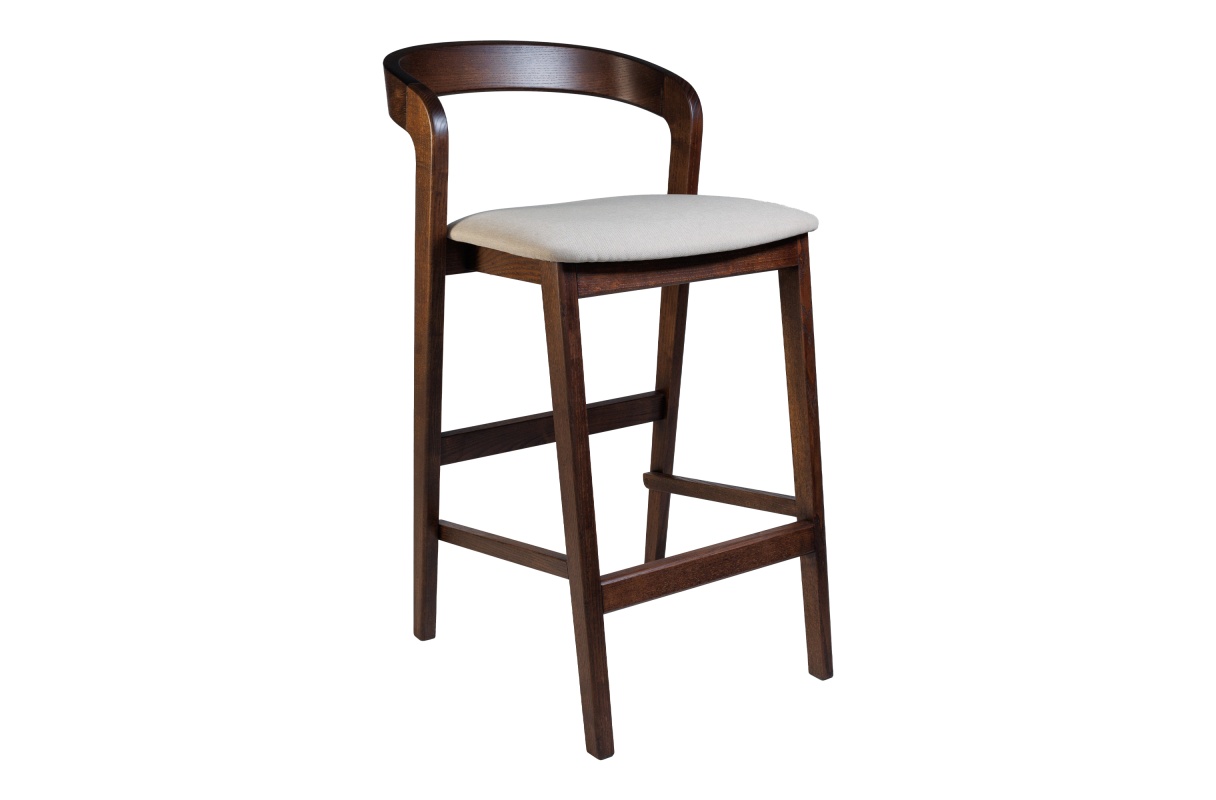 Madal baaritool Floki tume pähkel 65cm