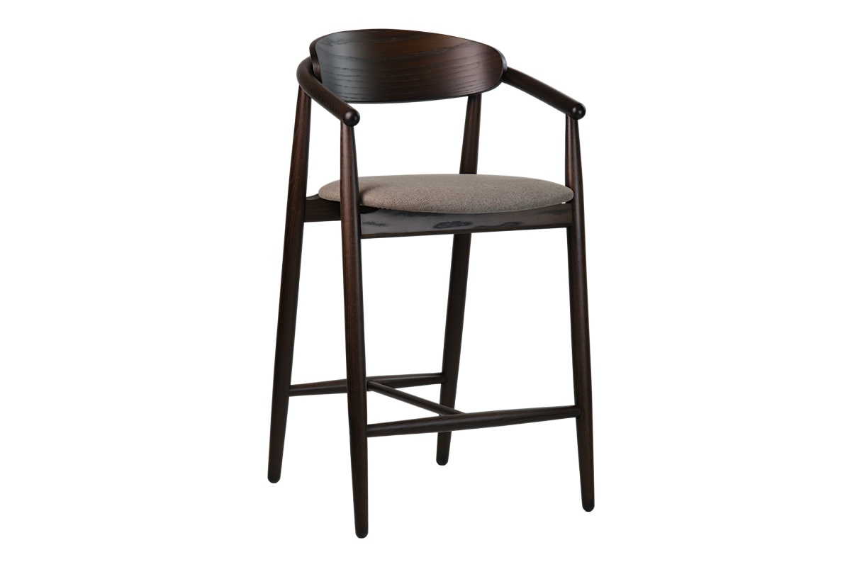 Madal baaritool Mamont Semi Soft tume pähkel 67cm