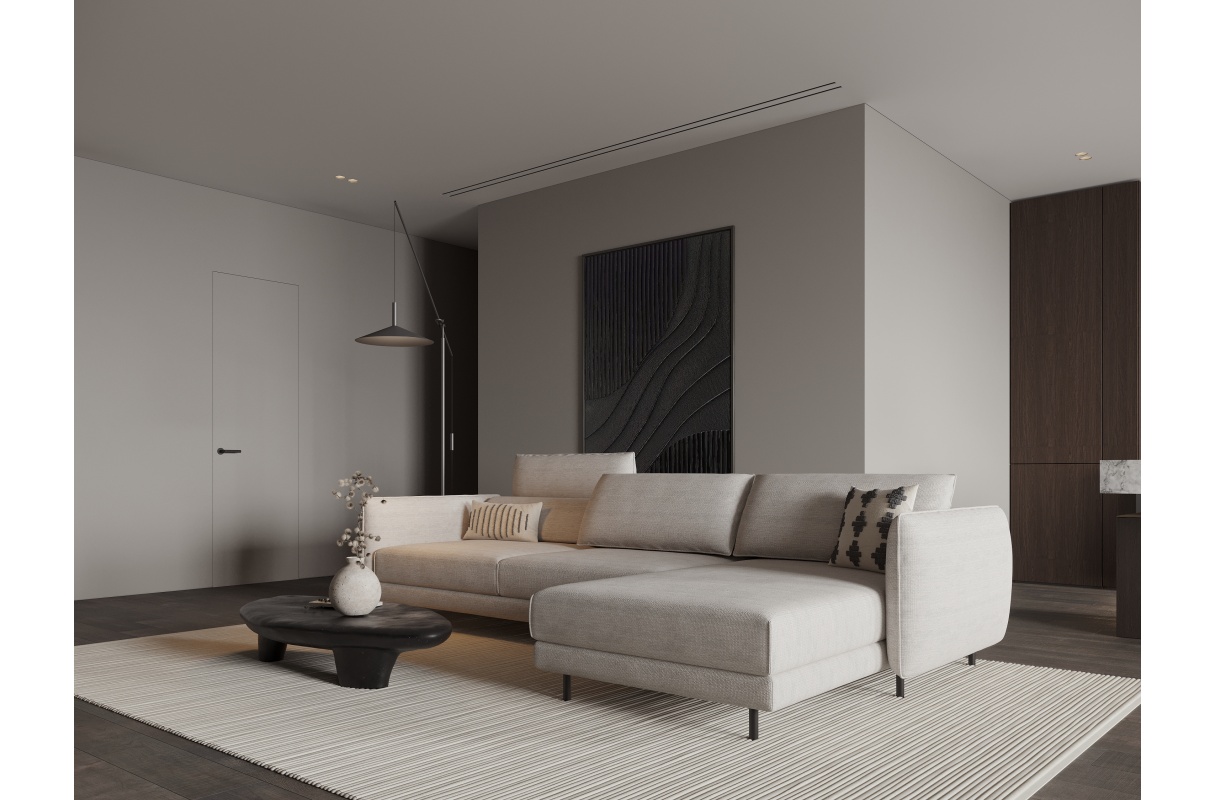 Luksuslik nurgadiivanvoodi Airy 339x188cm