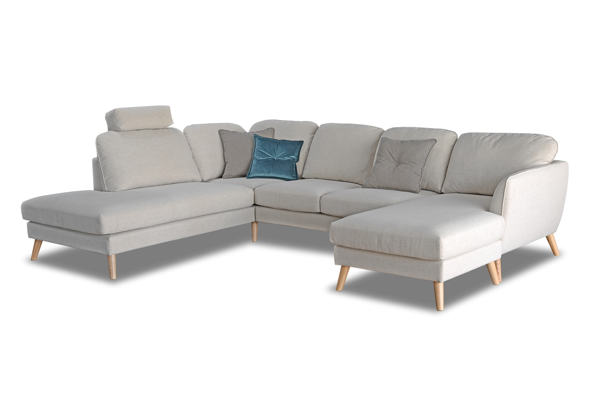 U-kujuline diivan Linea 241x364x172cm