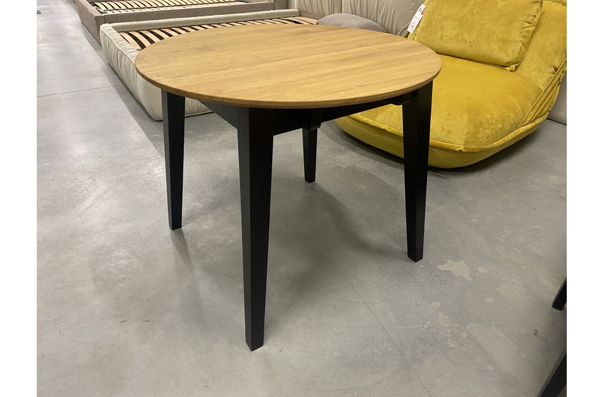 Pikendatav söögilaud Geneva+black Ø90-130cm