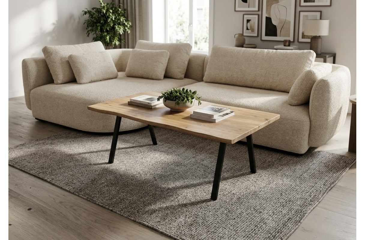Diivanilaud TOYA tamm 130cm valge õli