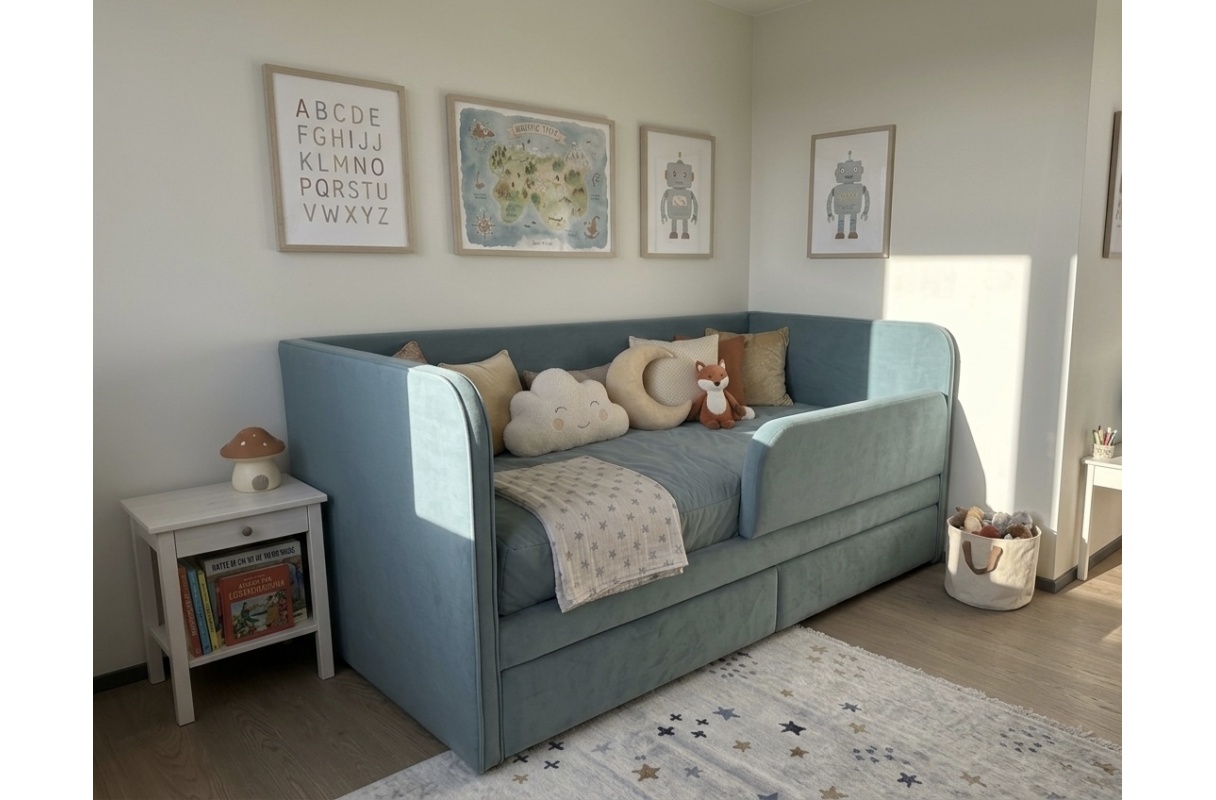 Voodi Bari NEW lisavoodiga 90x190cm