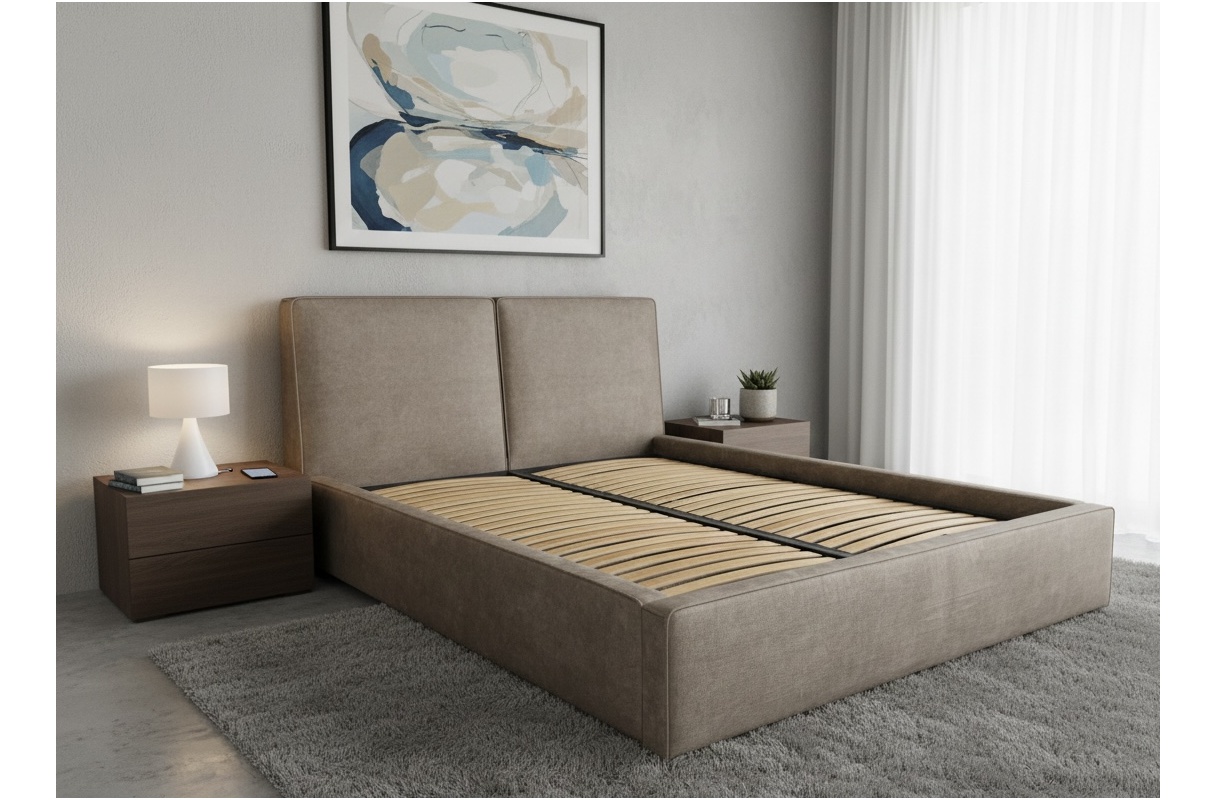 Voodi Toronto pesukastiga 160x200cm pruun