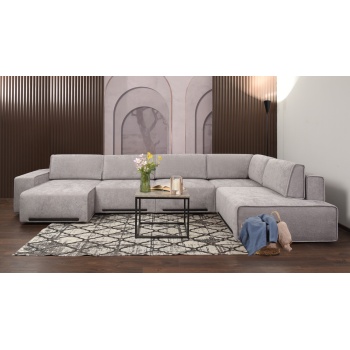 U-kujuline diivanvoodi Basel 400x222cm