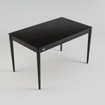 Pikendatav söögilaud Eclipse must 130(+60)x80cm