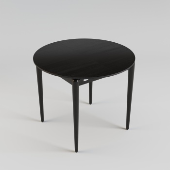 Pikendatav söögilaud Eclipse must Ø93cm(+40cm)