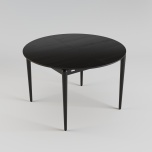 Pikendatav söögilaud Eclipse must Ø120cm(+40cm)