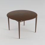 Pikendatav söögilaud Eclipse tume pähkel Ø120cm(+40cm)