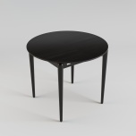 Pikendatav söögilaud Eclipse must Ø100cm(+40cm)