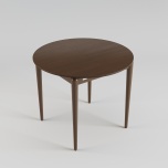 Pikendatav söögilaud Eclipse tume pähkel Ø100cm(+40cm)