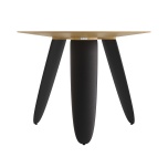 Söögilaud Rino Ø100cm must kunstnahk